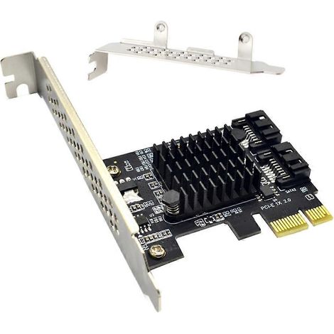 Carte d'extension PCIe vers SATA avec puce ASM1061, PCI Express x1 vers SATA 3.0 à 2 ports (1/5)