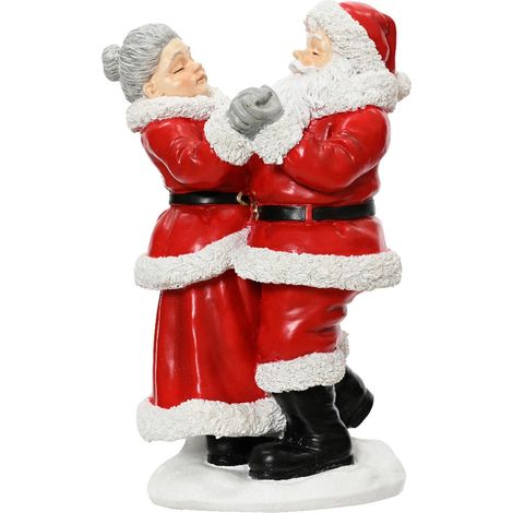 Statuetta con babbo natale e Mamma natale che ballano decorazione per interno -Grande (1/2)