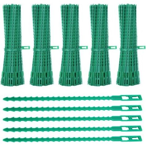 Pflanzenbinder, 600er-Packung, 23 cm lange, verstellbare Gartenbinder, flexible Kunststoff-Kabelbinder zur Unterstützung von Tomatenpflanzen (1/5)