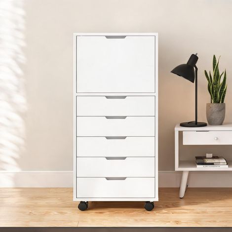 Meuble de rangement de bureau en melamine 48 x 40 x 100 cm (1/5)