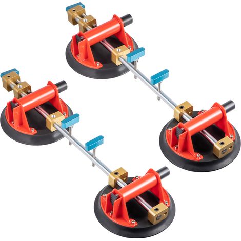 VEVOR Stone Seam Setter, 8" Seam Setter, Adjustable Suction Cup Seam Setter, Professional Countertop Installation Tool, 203 mm 2Sets for Seam Joining & Leveling of Granite, Marble, Slab