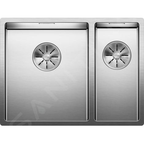 CLARON 340/180-IF Vasque en acier inoxydable finition satinée à gauche (1/4)