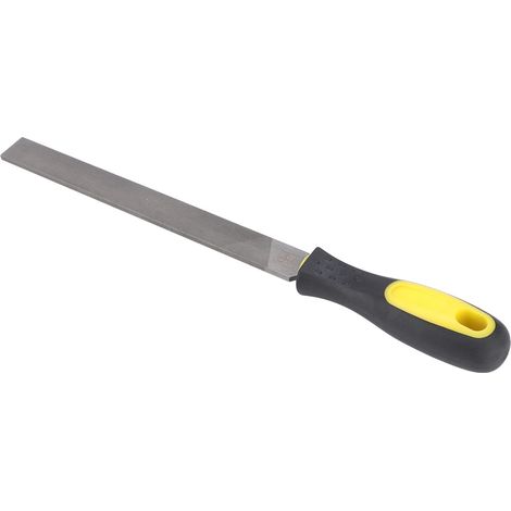Lime plate en acier plat 8 pouces, lime à dents fines pour métal, outil de meulage et affûtage avec poignée (1/4)