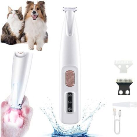 Dog Paw Trimmer, Rechargeable and Waterproof Pet Paw Trimmer, for Dogs Cat Low Noise, Cats, Paws, Eyes, Ears, Face, Body. (1PCS) (1/5)