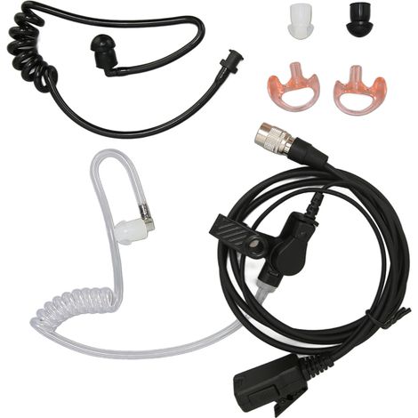 Écouteur acoustique Harris à tube 6 broches, oreillette à air avec micro PTT pour P5300 P5400 P5500 P7300 XG‑15 XG‑15P XG‑25 (1/5)