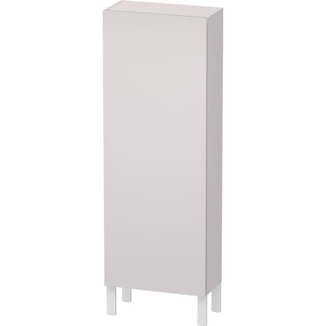 Armadio semi-alto Duravit L-Cube, larghezza 500 mm, profondità 243 mm, 1 anta, cerniera a destra, colorazione: Laccato Bianco Lilla Seta opaco Laccato opaco - LC1169R8787 (1/4)