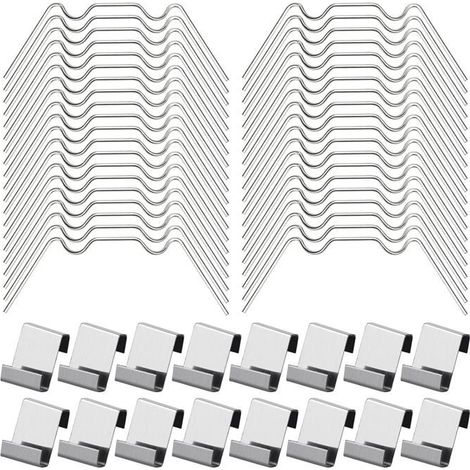 100 clips de vitrage pour serre 50 clips en W en acier inoxydable 304 + 50 clips en Z, noirs (1/5)