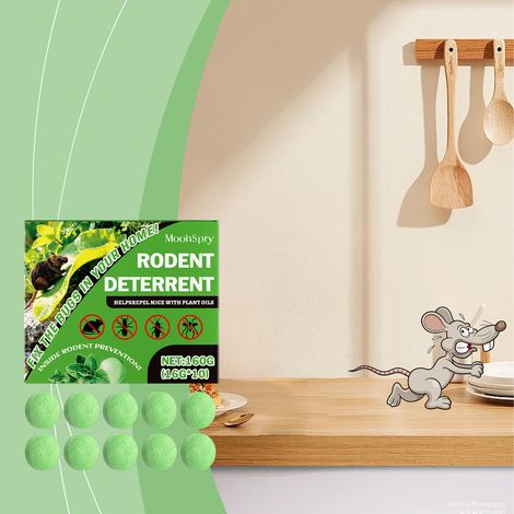Mouse repellent pills, convenient for home and indoor use, suitable for multiple scenarios -- 160g (16g10) (1/5)