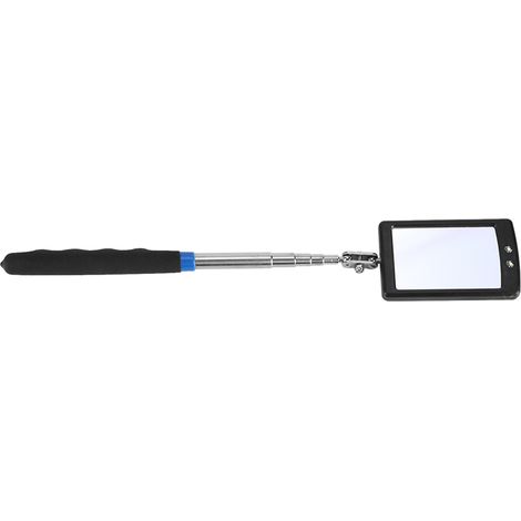 Teleskopierbarer, flexibler Inspektionsspiegel mit LED, um 360° verstellbarem und ausziehbarem Drehwerkzeug, integrierte Beleuchtung für die Sichtprüfung. (1/5)