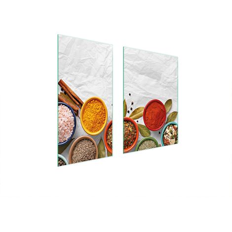PLAQUE DE PROTECTION EN VERRE 75x52 ÉPICES (1/5)