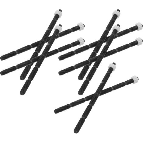 10pcs Tiges de réservoir WC en Plastique, Noir (1/5)