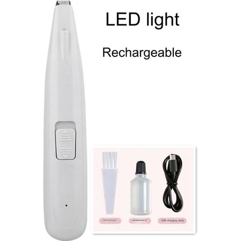 Appareil de toilettage électrique pour chiens et chats, rechargeable par USB, sans fil, pour les pattes, les yeux et le visage.-AquaForge (1/4)