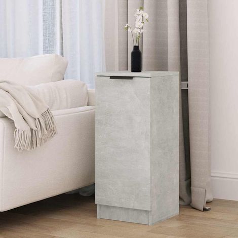 Buffet - Armoire de rangement Enfilade Gris béton 30x30x70 cm Bois d'ingénierie BV944565 - BonneVie (1/5)
