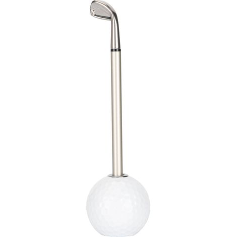 Porte-stylo multifonctionnel décoratif en forme de balle de golf pour bureau (blanc) (1/5)