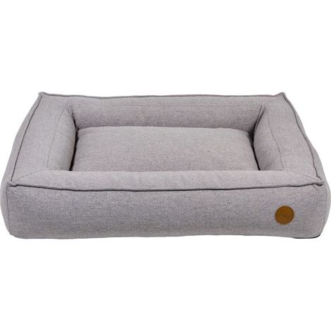 Lit Box Orthopédique pour Chien Hampton - Panier à Rebords Confortable pour Chien aux Articulations Fragiles - Gris Clair, XL, 120 x 80 cm (1/4)