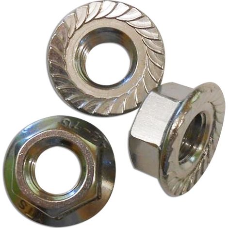Écrou en acier inoxydable hexagonal à bride et moletée M8