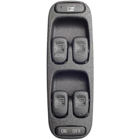 Interrupteur de lève-vitre électrique côté gauche compatible pour Volvo V70, S70 et XC70 (1998-2000) - Pièce de remplacement référence 8638452 (1/5)