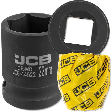 JCB Schlagschrauber-Steckschlüssel 1/2" 22 mm 6-Kant Cr-Mo