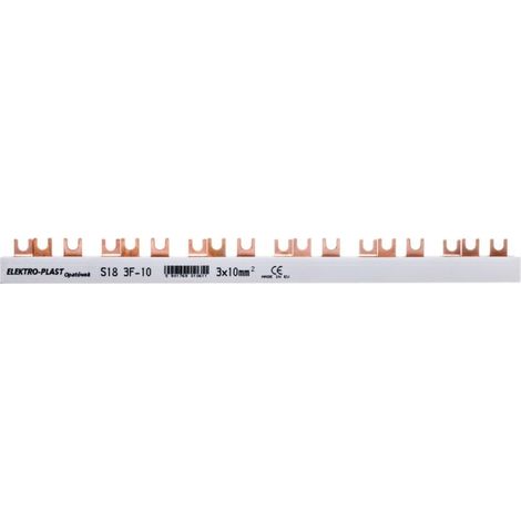 Anschlusssammelschiene 3P 63A 10mm2 Gabel (18mod.) 3F S18 3F-10 45.188