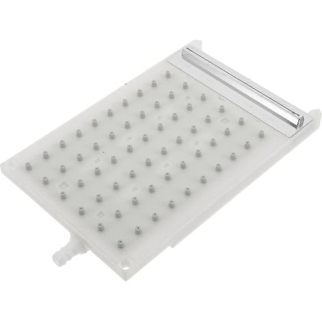 Remplacement pour pommeau de douche effet pluie : grille de pulvérisation 6x10 trous - Plaque de buse supérieure rectangulaire à double tube pour un effet cascade - Salle de bain (1/4)
