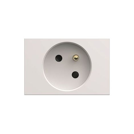 Hager – Prise de courant goulotte gallery 2P+T 16A – Indice de protection IP20 – Pour installation en intérieur – Couleur blanche (1/4)