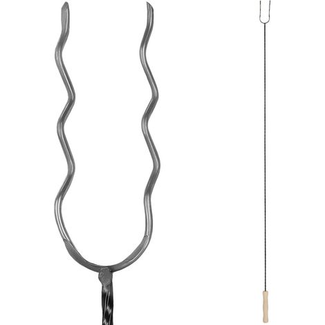 KOTARBAU® Brochettes Pour Barbecue - Acier - 130 cm - Fourchette Barbecue - Longue - Piques avec Manche en Bois - Brochettes Réutilisables (1/5)
