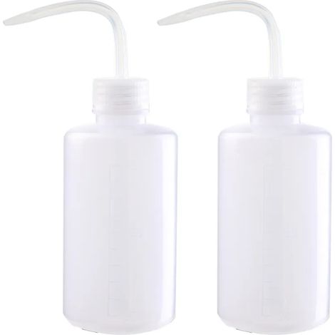 Flacon souple en plastique - 2 pièces Flacons de lavage de sécurité 200 ml Fourniture de savon vert portable Flacon souple de tatouage avec étiquette à crochet Étiquette médicale Accessoires de tatoua (1/5)