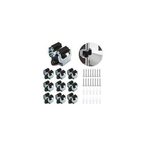 3er-Pack Wandbesenhalter, 10-teiliger Besenaufhänger, Dicke des Besenhalters beträgt 0,7 mm statt 0,4 mm, Wandhalterung für Besen für Waschküche und Garten, Garage-Organisation (Schwarz) H276 (1/5)