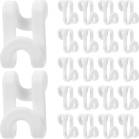 Lot de 50 crochets de suspension blancs en plastique en (1/5)
