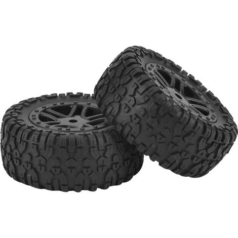 Pneu Rc Avec Moyeu Pour Voiture Telecommandee 1 18 Modele 9301 Lot De 2 Pieces (1/5)