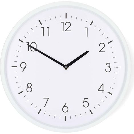 Orologio da parete silenzioso, 360 mm, ABS bianco, movimento al quarzo
