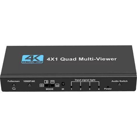 1mor Multiviewer HDMI 4K 4x1 Quad Screen Viewer 4in1 Seamless HDMI Switch