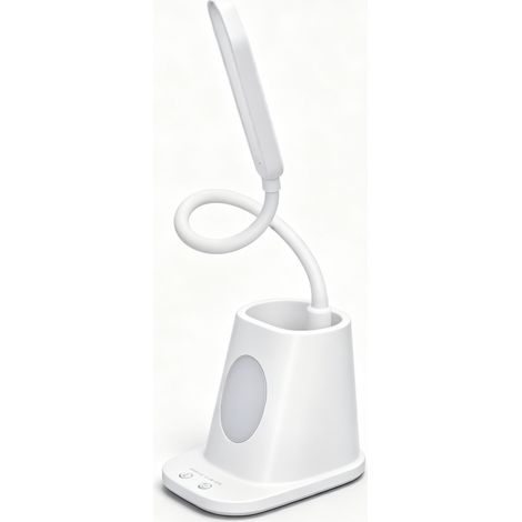 Lampe LED Sans Fil Rechargeable avec Porte-Objets – Régulation Lumière et Couleur, Idéale pour Étudiants, Design Pratique et Stylish pour Bureau et Chambre (1/3)