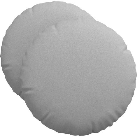 Seat Cushions 2 pcs Cloud Grey Ø50 x 19 cm Fabric vidaXL