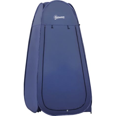 Tenda da Doccia Pop Up Impermeabile in Poliestere e Plastica, 100x100x185 cm, Blu Navy