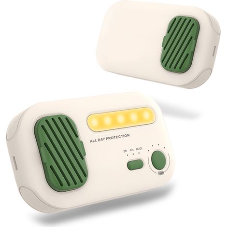 Anti-mouches sans fil nomade chauffage électrique et ondes lumineuses batterie 4000mAh charge d'urgence minuterie 2h/4h compact pratique avec lanière (1/3)