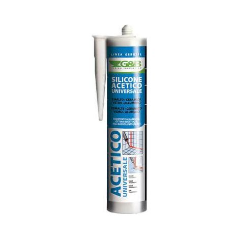 SILICONE ACETICO UNIVERSALE 'GEBOSIL' bianco ml 280 GEB