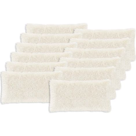 Kissen mit Kissen HEERLEN 2 Stk. Weiß PV Fleece vidaXL (1/5)