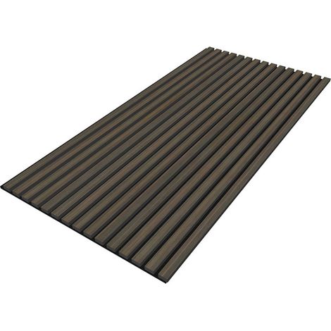 Pannello acustico da parete per interni 60x120 cm in MDF su feltro di poliestere, finitura rovere affumicato, 0,72 m² (SATAKUPAN