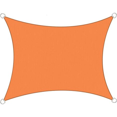 5x4m Sun Sail Shade Rectangular Awning Canopy Garden Sun Patio Sunscreen - Orange (1/3)