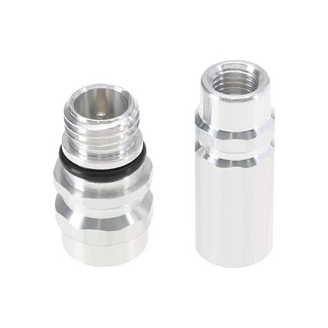 Lot de 2 adaptateurs de conversion R134A pour systèmes de climatisation 357820795H 357820795J en alliage d'aluminium