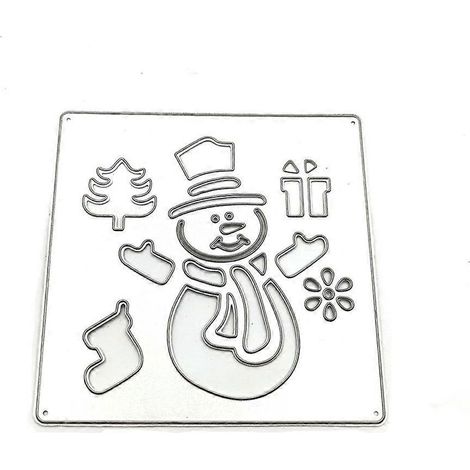 Weihnachts-Schneemann-Metallstanzschablone DIY Scrapbooking Album Papierkarte