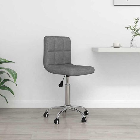 vidaXL Silla de oficina giratoria de tela gris claro (1/4)