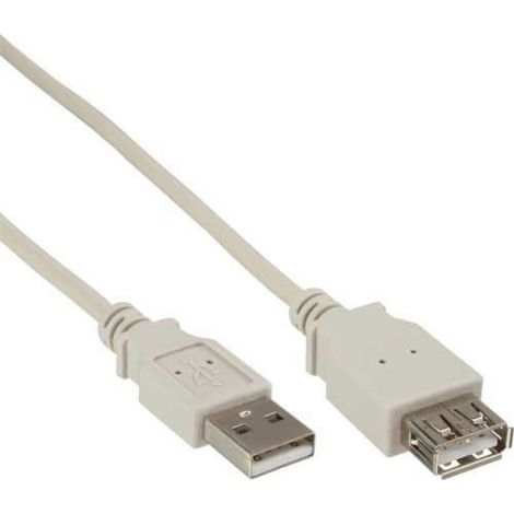 Rallonge USB 2.0 - - mâle/fem. type A - 1,8m - Beige