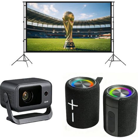Vidéoprojecteur Android 14 + Écran 100” ALR + Enceinte 40W