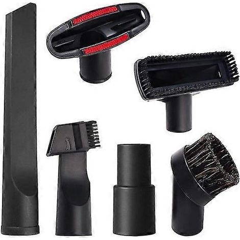 Lot de 6 embouts pour aspirateur, brosses de 32 mm, brosses et embouts de rechange, multifonctionnels (1/5)
