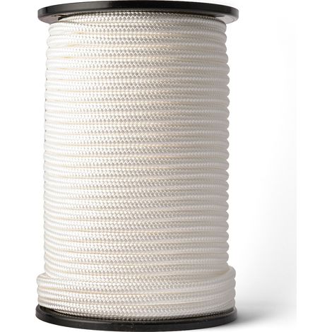 Corde en polyamide tressée 10 mm – Longueur 100 m – Résistance à la rupture 1703 kg – Pour applications extérieures exigeantes