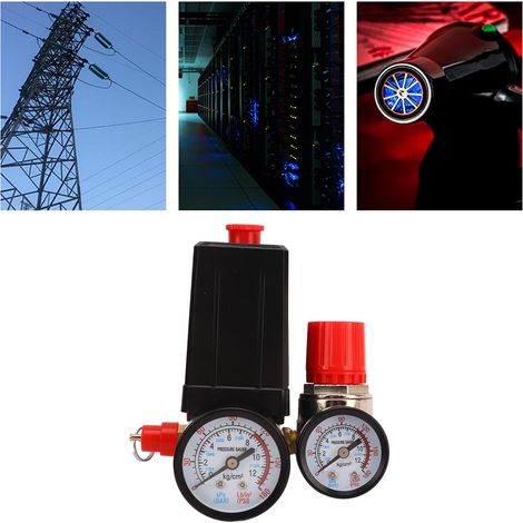 Kit compresseur d'air avec raccord rapide 3 en 1 de type américain et pressostat automatique (1/5)