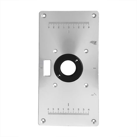 Plaque d'insertion en aluminium 235x120x8mm avec 4 anneaux et vis pour établi de menuiserie