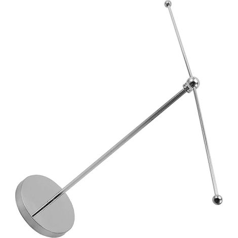 Support de drapeau de bureau stable, compatible avec les mâts de conférence, en acier inoxydable argenté. (1/5)